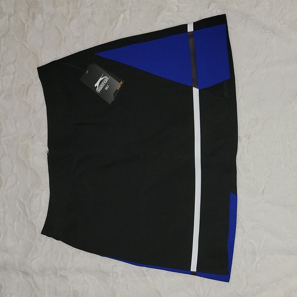 ‼️NWT Women's Slazenger Black/Blue Colorblock Golf Skort - Size 6
